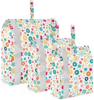 Polka Dots Funny Packing Cubes for Travel 3 Set Packing Compression Cubes Suitcase Organizer Bags Set for Travel Essentials