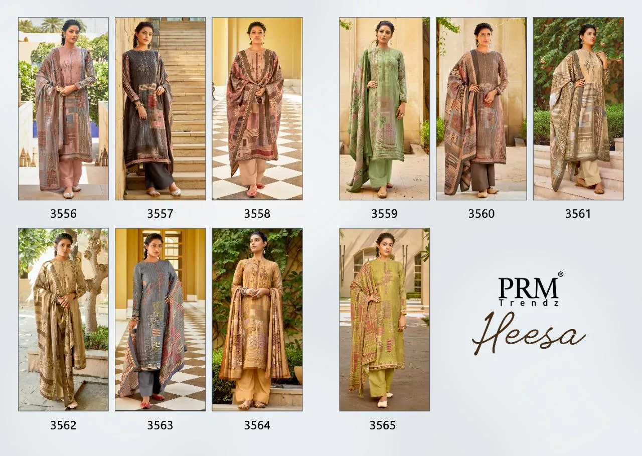 PRM Trendz Presents Heesa Pashmina Printed Fancy Designer Salwar Kameez