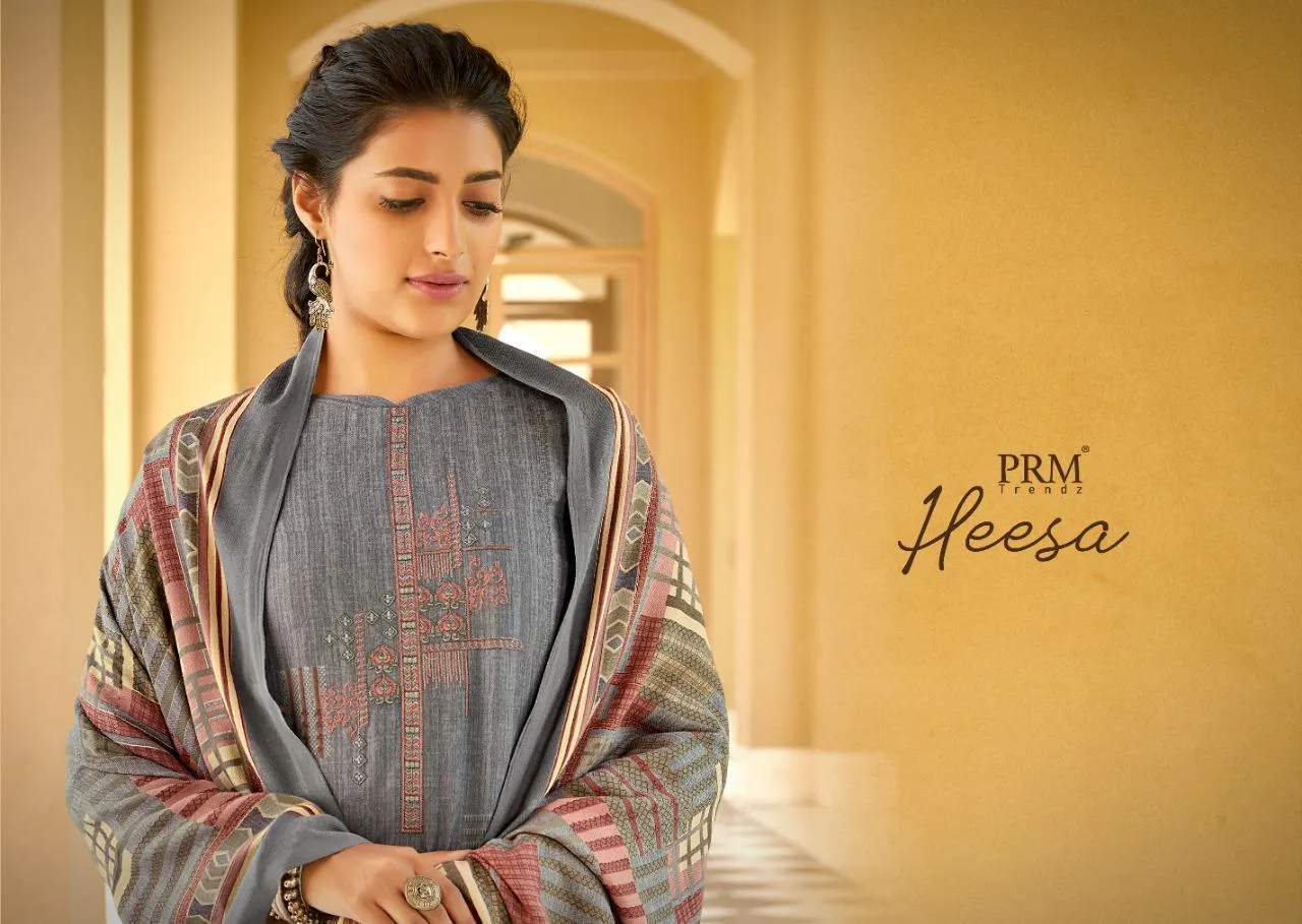 PRM Trendz Presents Heesa Pashmina Printed Fancy Designer Salwar Kameez