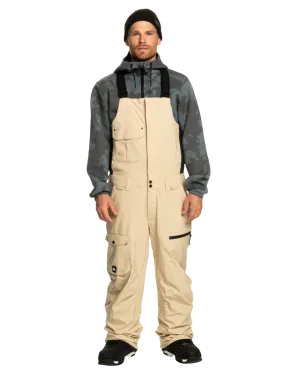 Quiksilver Men's Utility Technical Snow Bib Pants - Pale Khaki