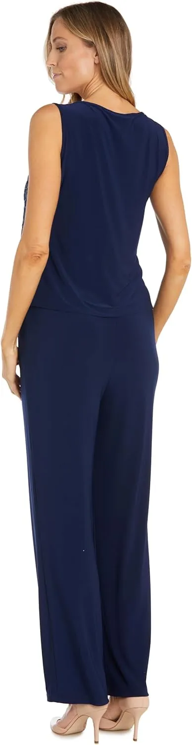 R&M Richards Womens Floral 3PC Pant Suit