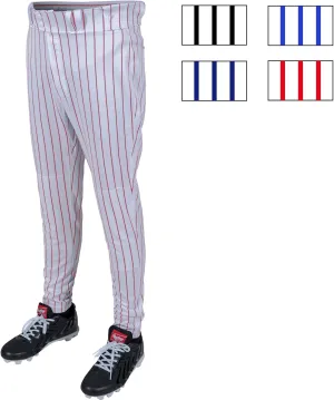 Rawlings Men's Pro 150 Series Pinstripe Baseball Pant | Jogger Fit | Adult Sizes | Multiple Colors