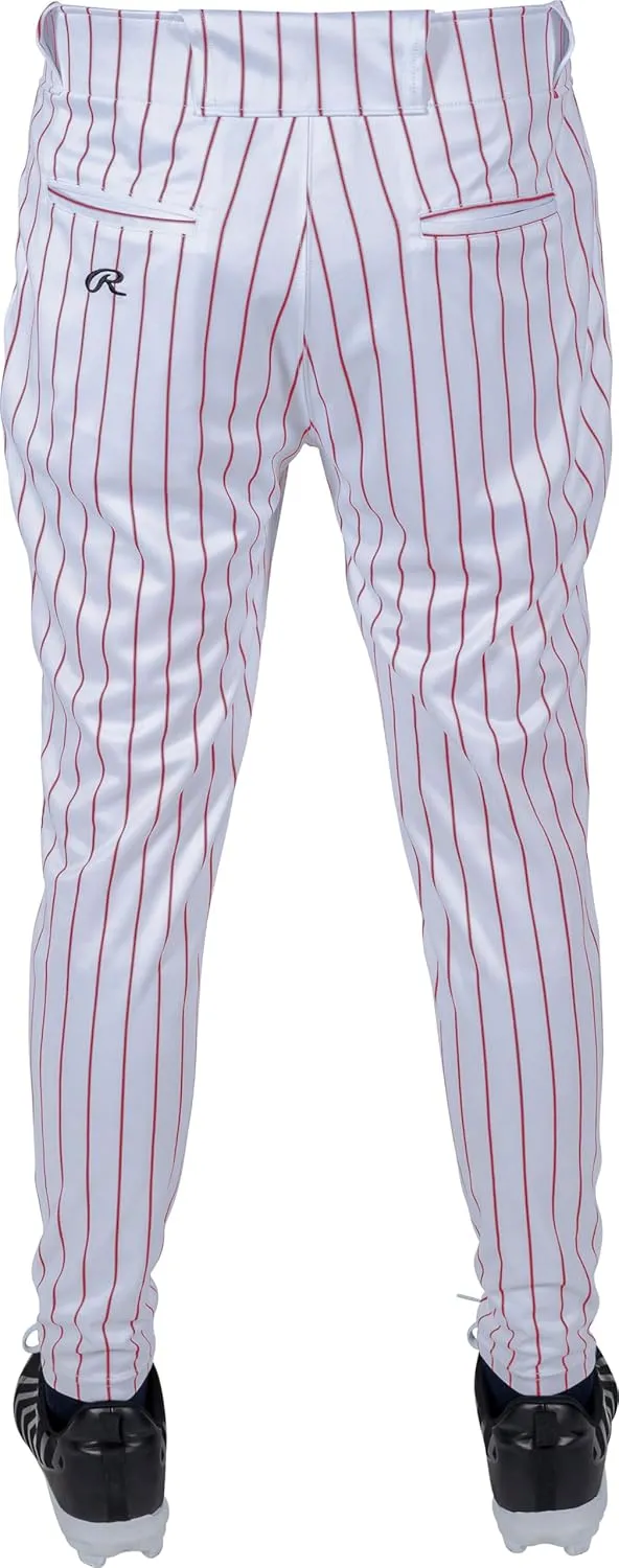 Rawlings Men's Pro 150 Series Pinstripe Baseball Pant | Jogger Fit | Adult Sizes | Multiple Colors