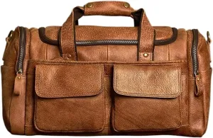 Retro Mens Leather Tote Bag Casual Large Capacity Crossbody Bag Outdoor Travel Bag For Men Fashion Mens Shoulder Bag(Vintage Brown)