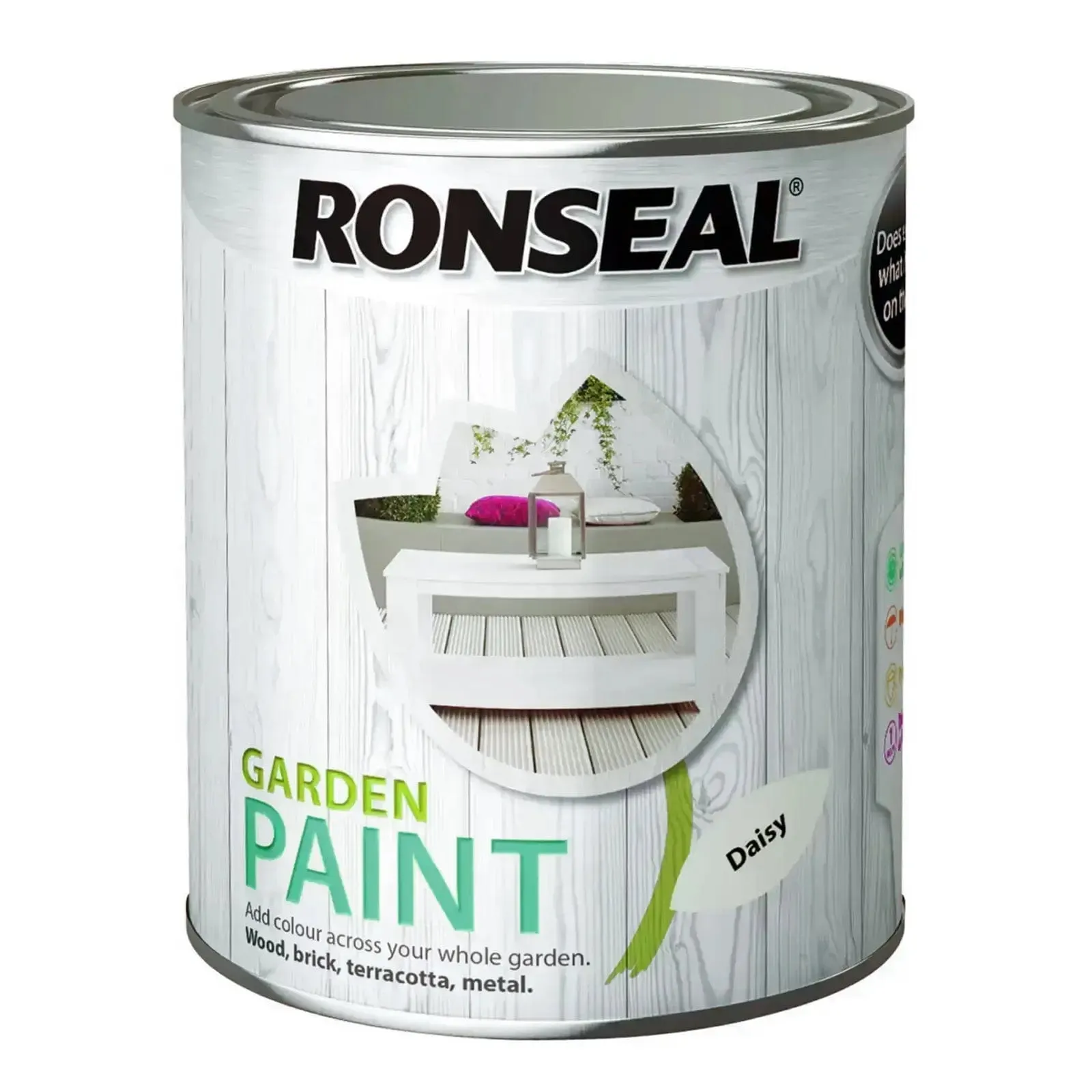 Ronseal Garden Paint Waterproof Exterior Wood Metal Brick Stone