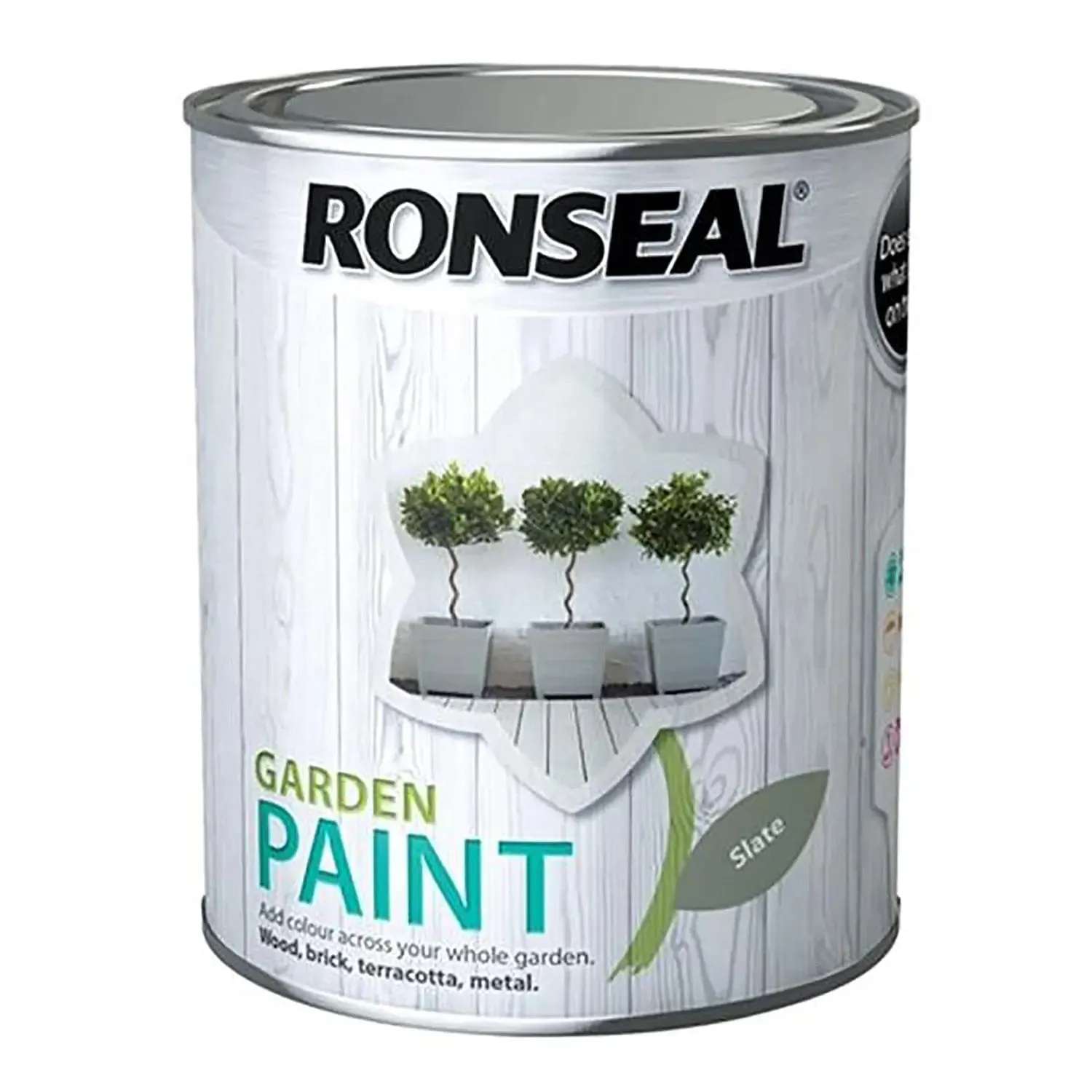 Ronseal Garden Paint Waterproof Exterior Wood Metal Brick Stone
