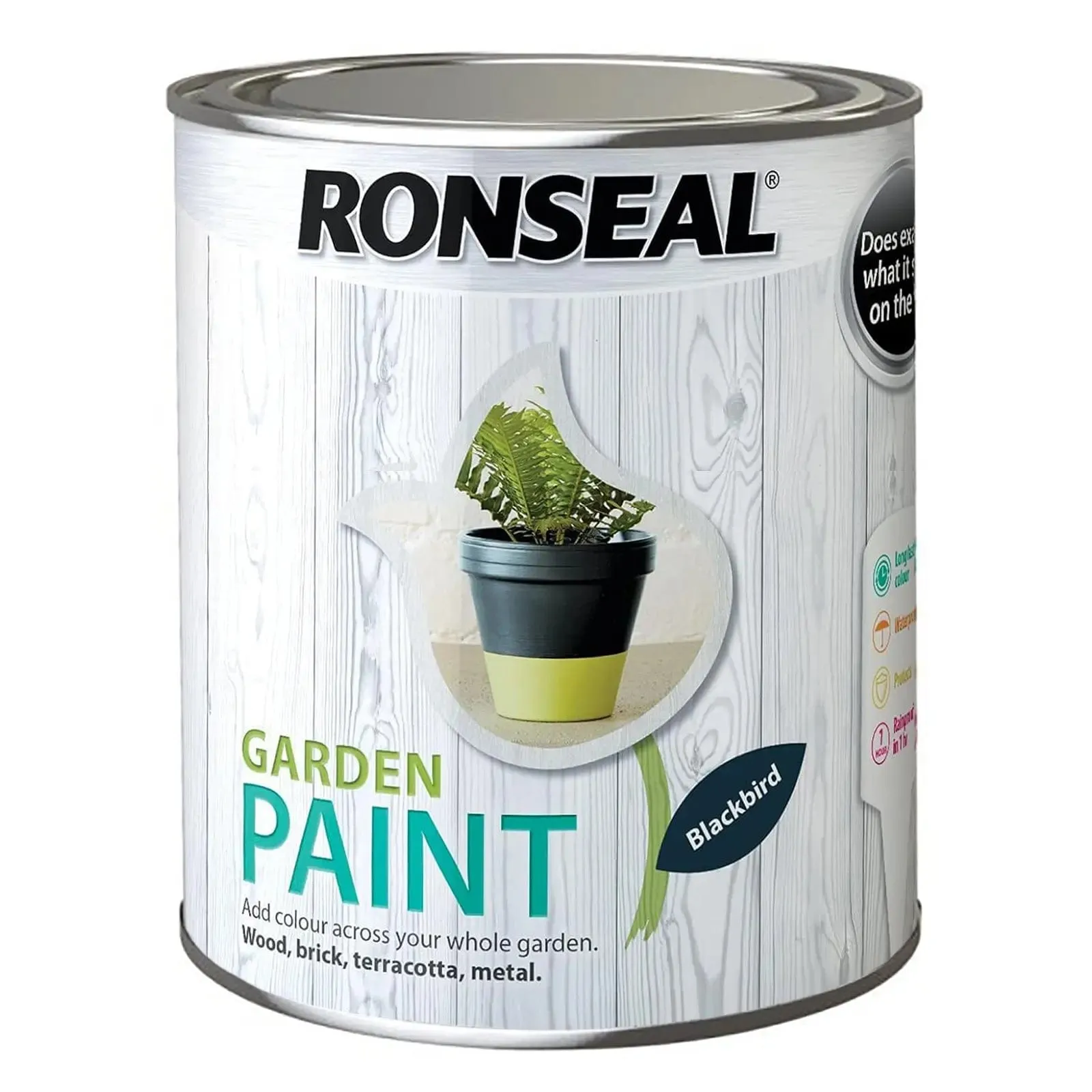 Ronseal Garden Paint Waterproof Exterior Wood Metal Brick Stone