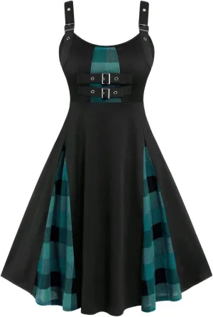 ROSE GAL Womens Plus Size Dresses Sleeveless Wrap V-Neck Gothic Vintage 50S Spaghtti Strap Dress