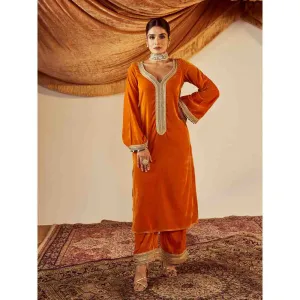Roze Nargis Orange Palazzo (Set of 2)