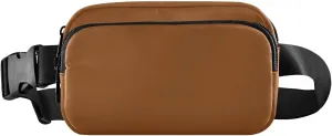 Saddle Brown Crossbody Belt Bags, Small Cross Body Bag, Unisex Belt Bag, Travel Belt Bag