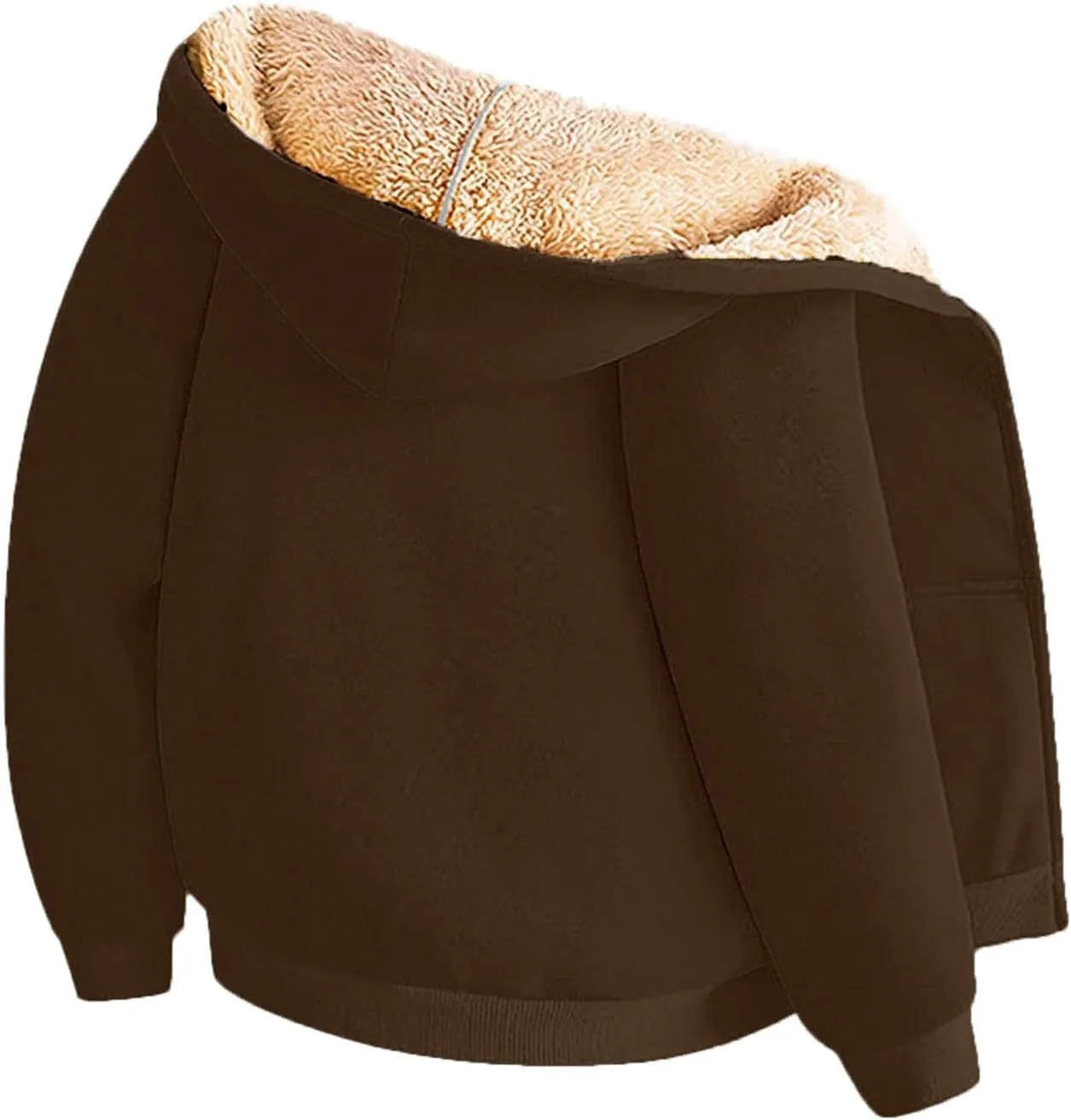 Sherpa Lined Jacket Women,2024 Trendy Zip Up Hoodies Thick Thermal Fleece Sweatshirt Jacket Winter Coat With Pockets