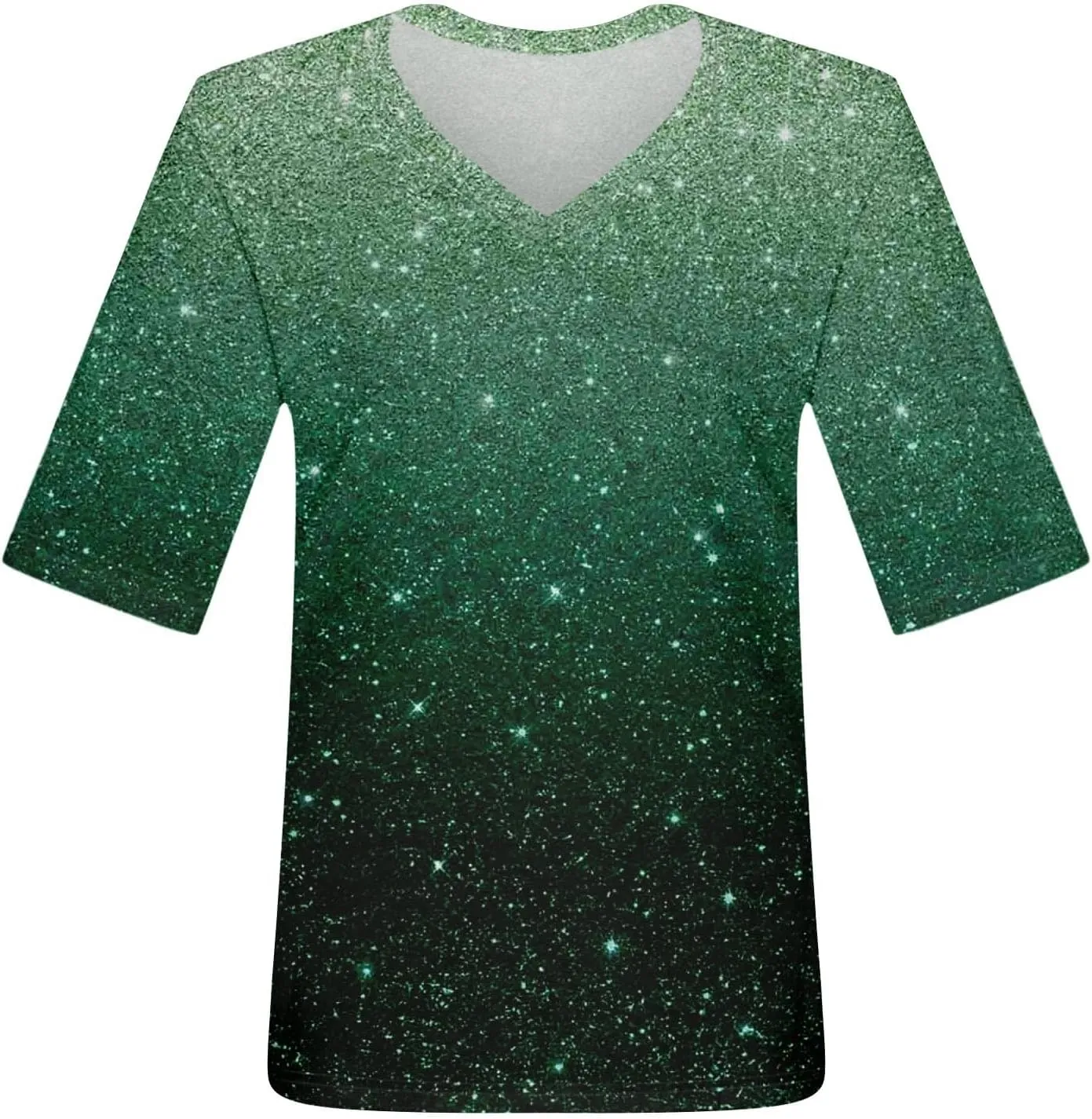 Shirts for Women Summer Spring Tops Short Sleeve V Neck T Shirts Basic Casual Blouses Clothes 2025 Trendy