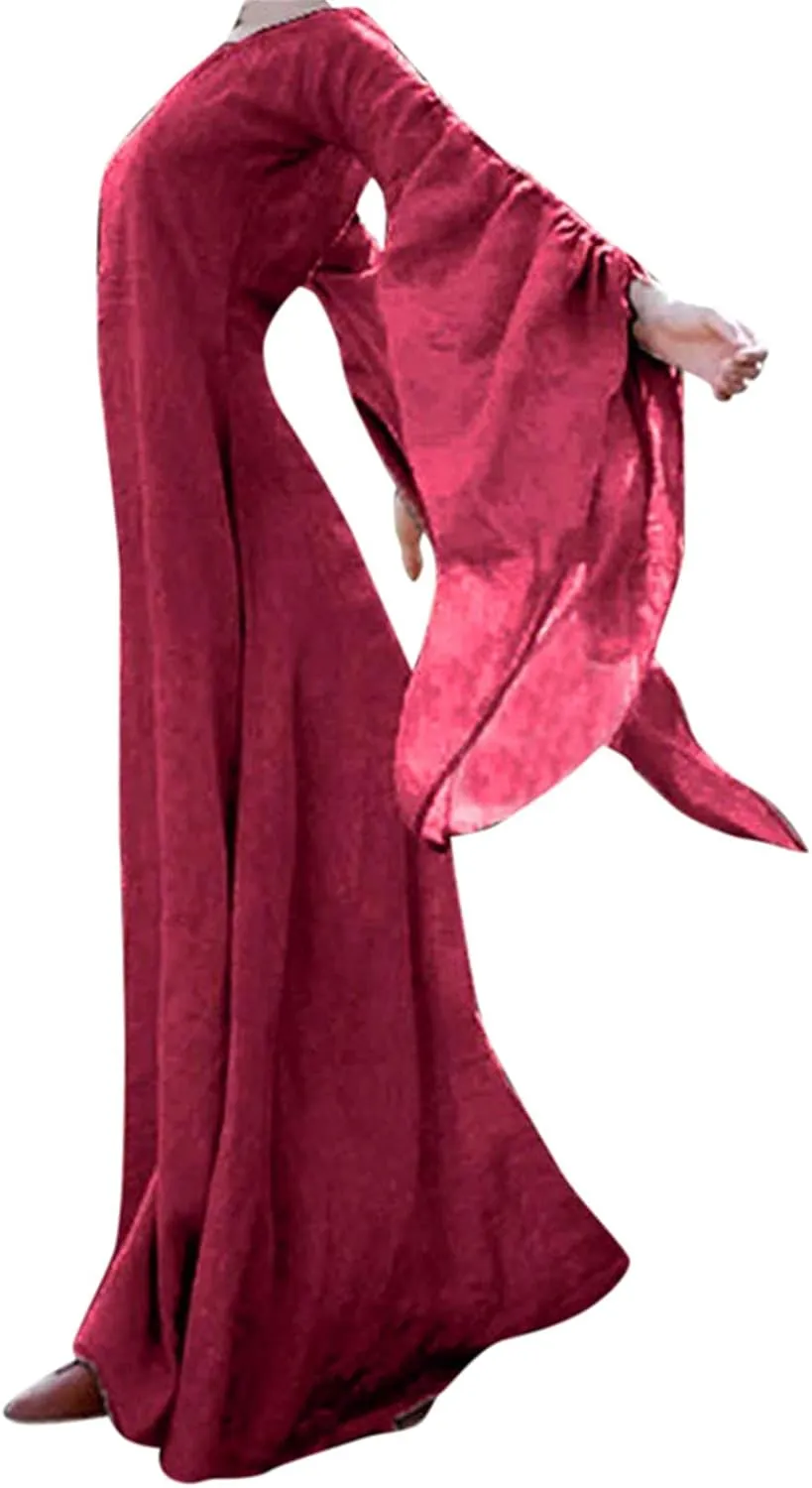 Skeleton Costume Women Print Sling Double Layer Chiffon Mesh V Neck Dress Vintage Dress Skirt Men Red Jumpsuit