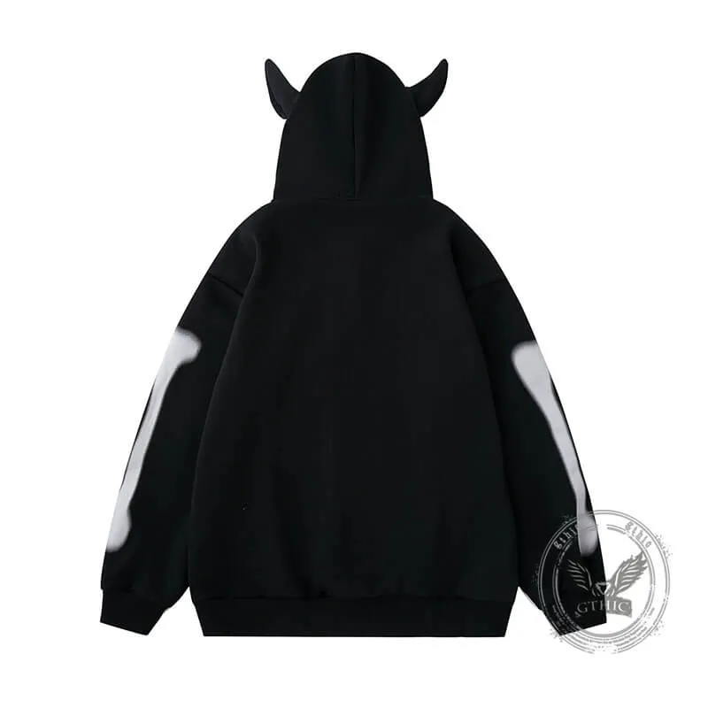 Skull Body Personalized Hoodie Coat