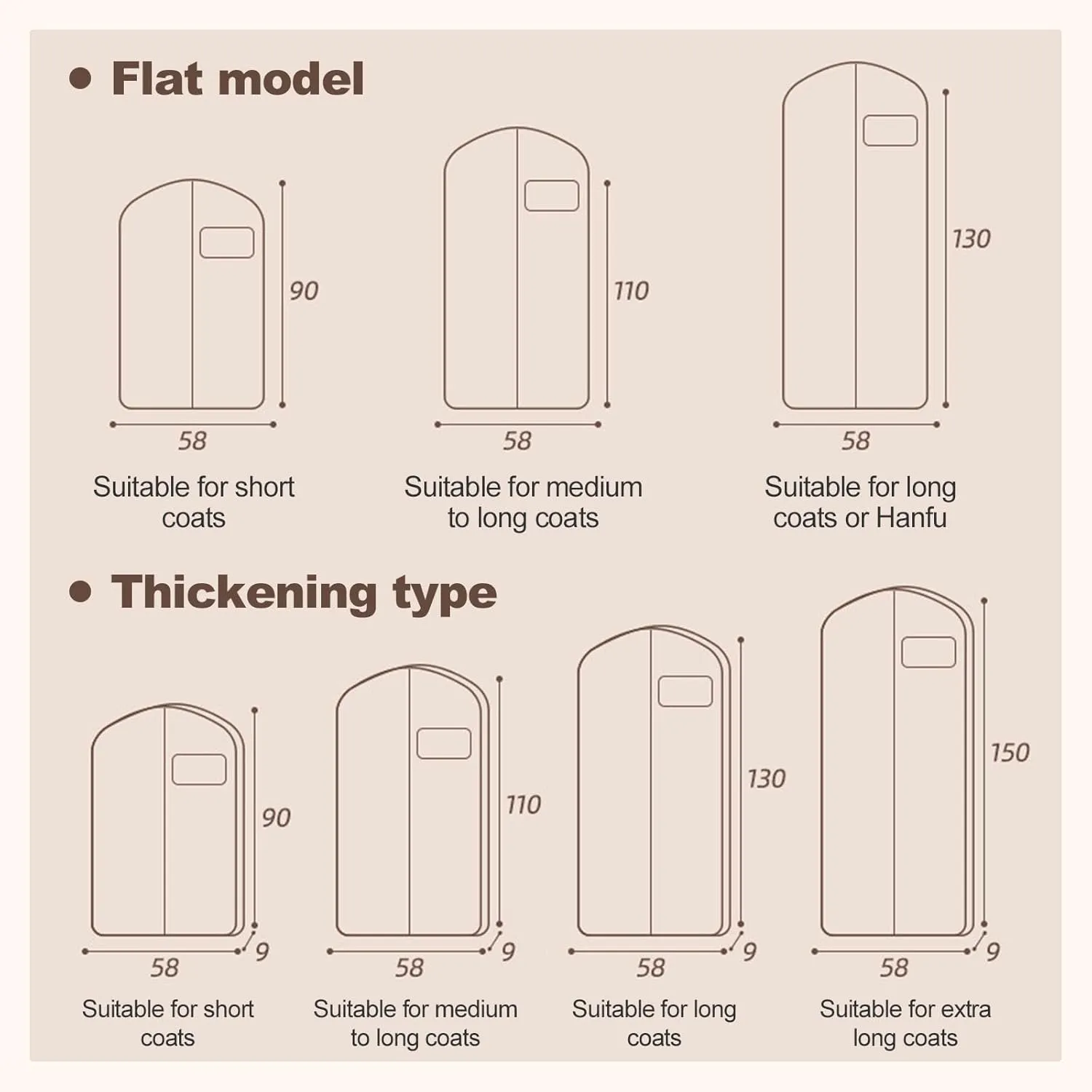 Space Saving Hanging Garment Bag, Dust Cover Clothes Bags for Down Coat with Self Compression Zipper, Hanging Clothes Bag Closet Storage Home (Pink, Medium)