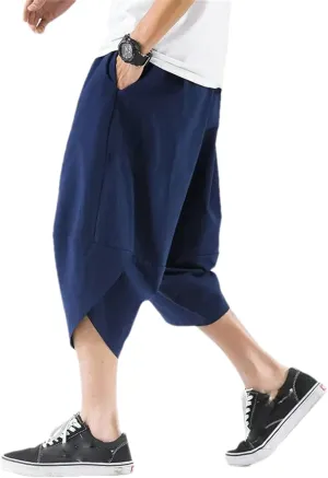 Streetwear Cross Pants MenS Casual Harem Pants Male Baggy Jogger Sweatpants Summer