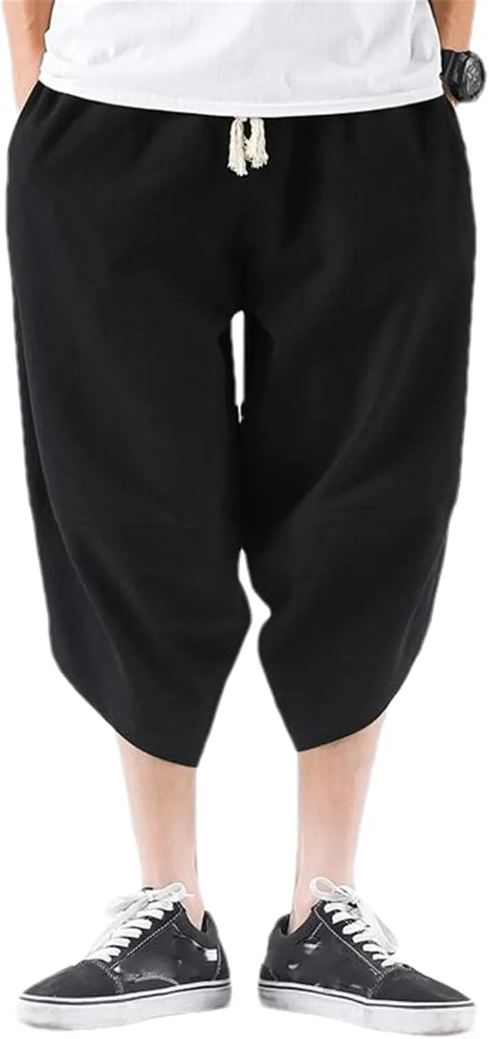 Streetwear Cross Pants MenS Casual Harem Pants Male Baggy Jogger Sweatpants Summer