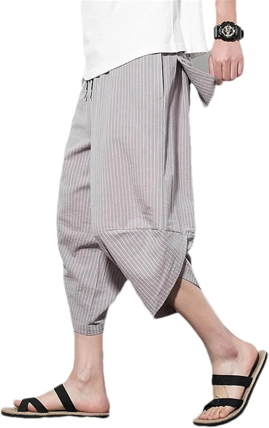 Streetwear Cross Pants MenS Casual Harem Pants Male Baggy Jogger Sweatpants Summer