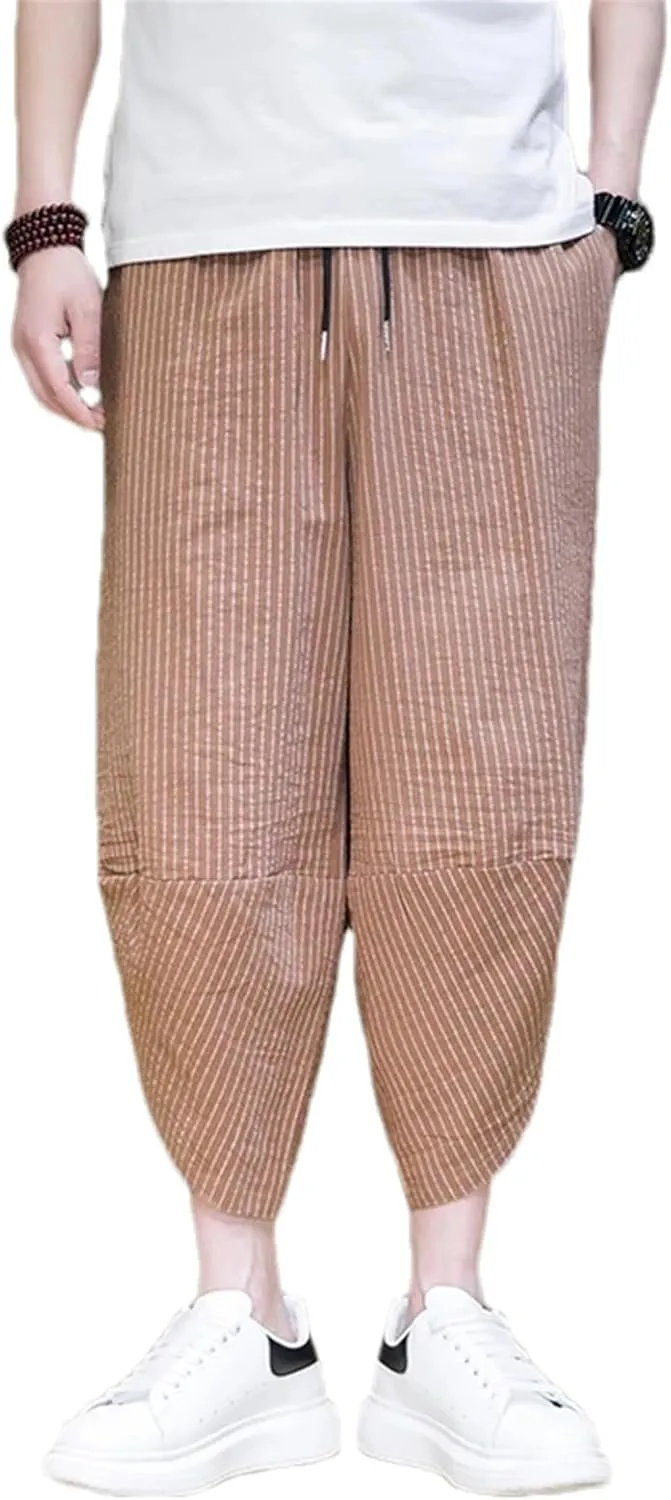 Streetwear Cross Pants MenS Casual Harem Pants Male Baggy Jogger Sweatpants Summer