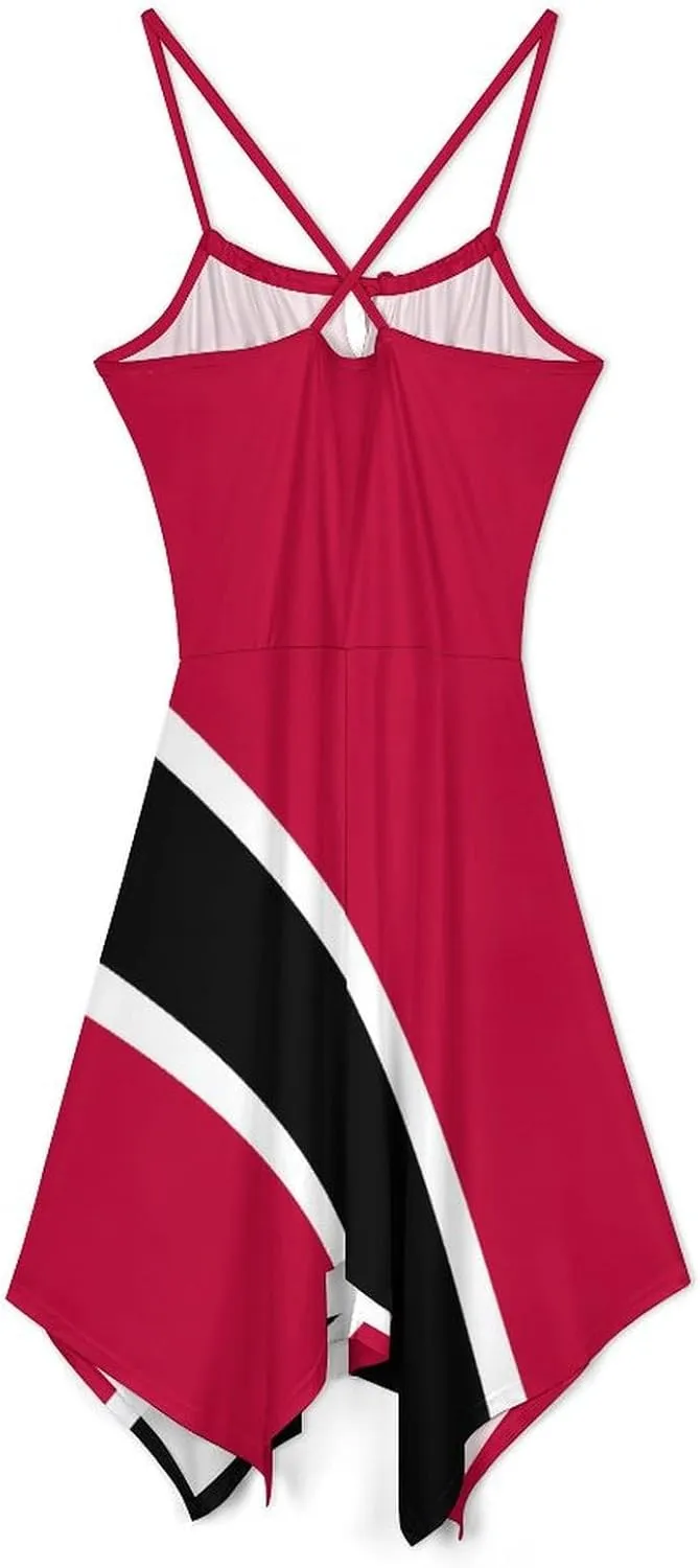 Summer Dresses for Women Ukraine Flag Camisole Dress Casual Loose Beach Dresses