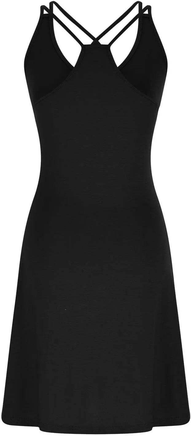 Sundresses for Women 2024 Short Womens Dresses Midi Summer Short Dresses Beach Ruffle Casual Tshirt Swing Dress