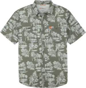 The American Outdoorsman Short Sleeve Button-Down Pattern Print Casual Shirt Quick-Dry with Sun Protection