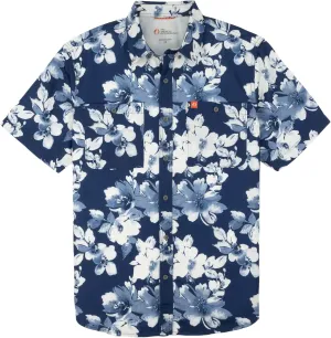 The American Outdoorsman Short Sleeve Button-Down Pattern Print Casual Shirt Quick-Dry with Sun Protection