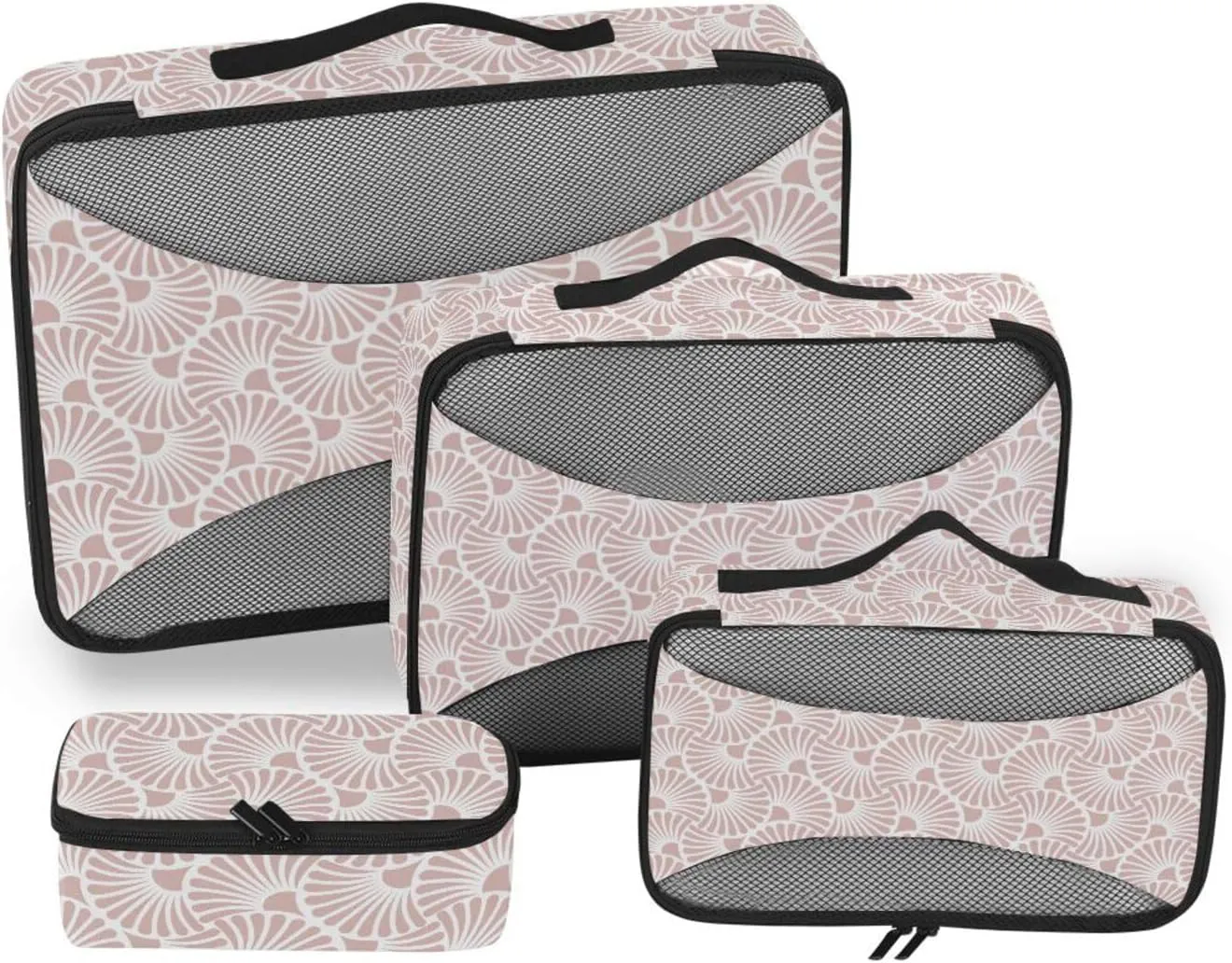 Travel Bags Organizer for Luggage 4 Set Luggage Bags Organizers Suitcase Packing Cubes Paxking Cubes Floral Nouveau Art