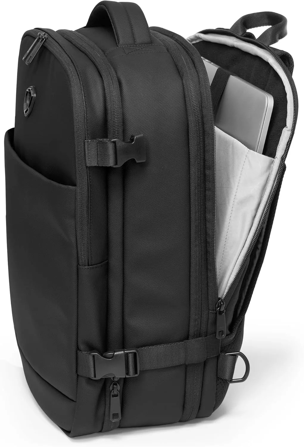 Traveler's Choice Markham 27L Backpack, Expandable, Business, Travel, Work, Office, Camping, Hunting, Fishing, Black, Large