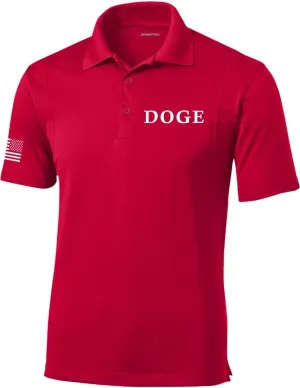Trenz Shirt Company Mens Political Musk Dark Doge Embroidered Golf Polo