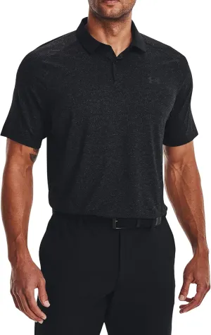 Under Armour Men's UA Iso Chill Heather Polo 1377294 (as1, Alpha, l, Regular, Regular, Black-001)