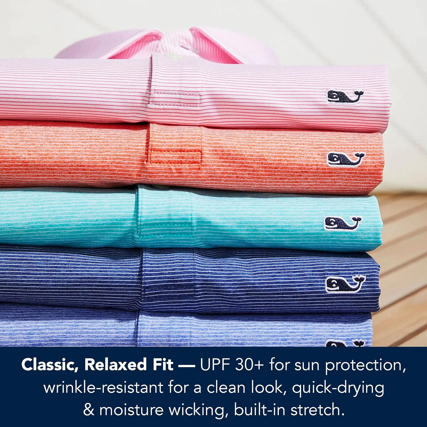 vineyard vines Men's Heathered Winstead Sankaty Performance Polo