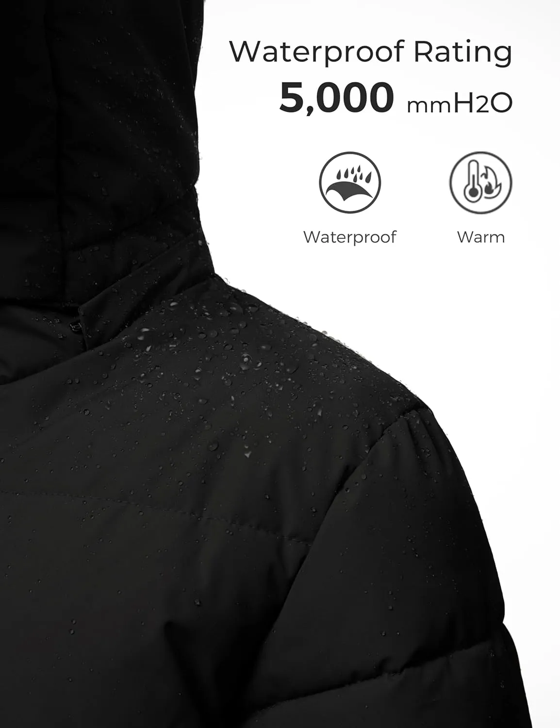 wantdo Boys' Winter Coat Puffer Jacket Waterproof Coat Hooded Zip Up