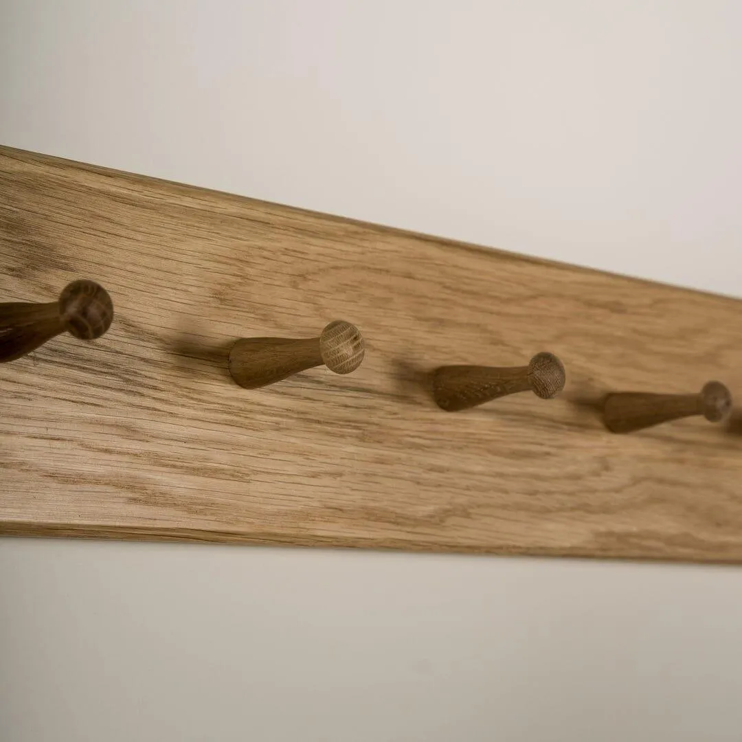 Willow Wooden Coat Rack - Oak