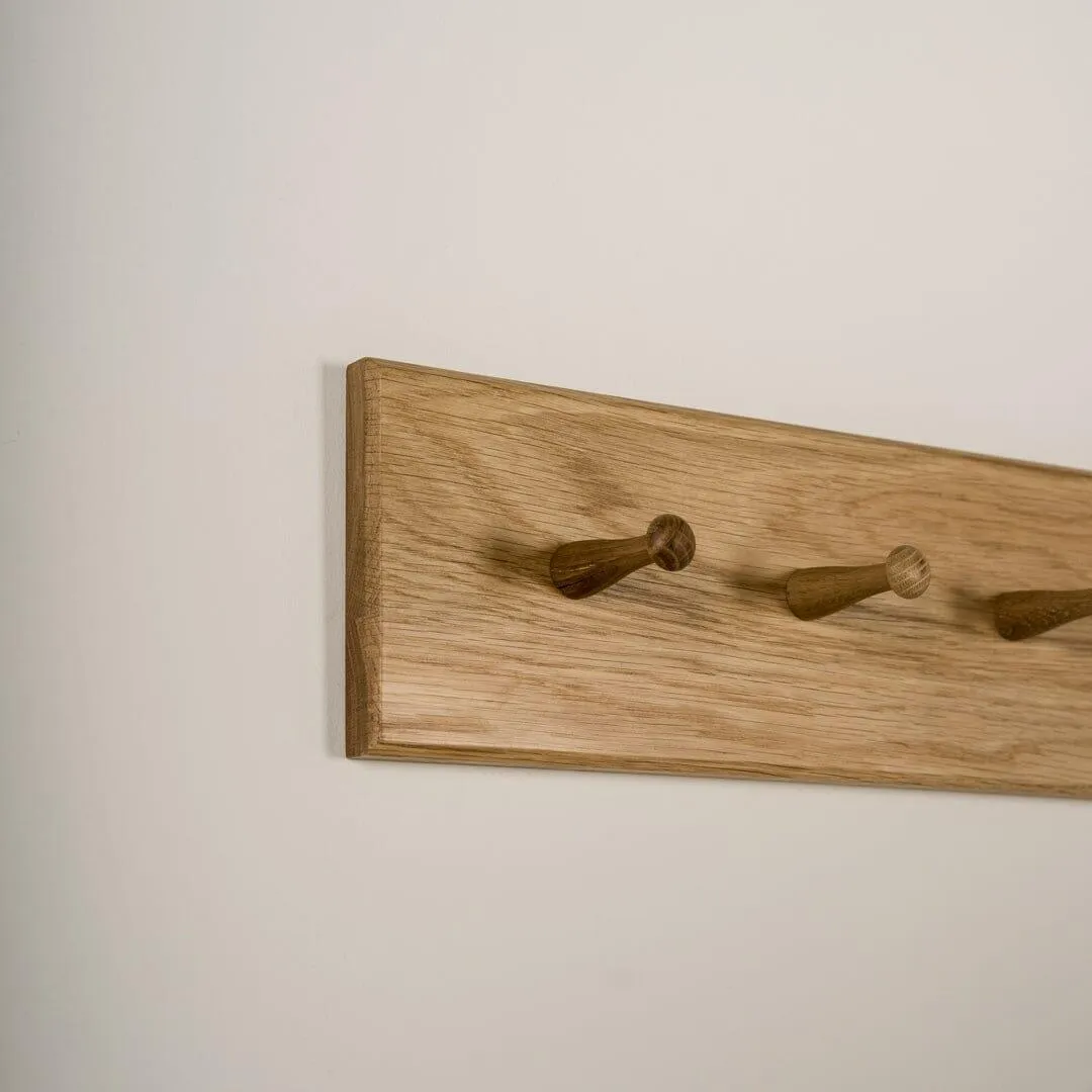 Willow Wooden Coat Rack - Oak