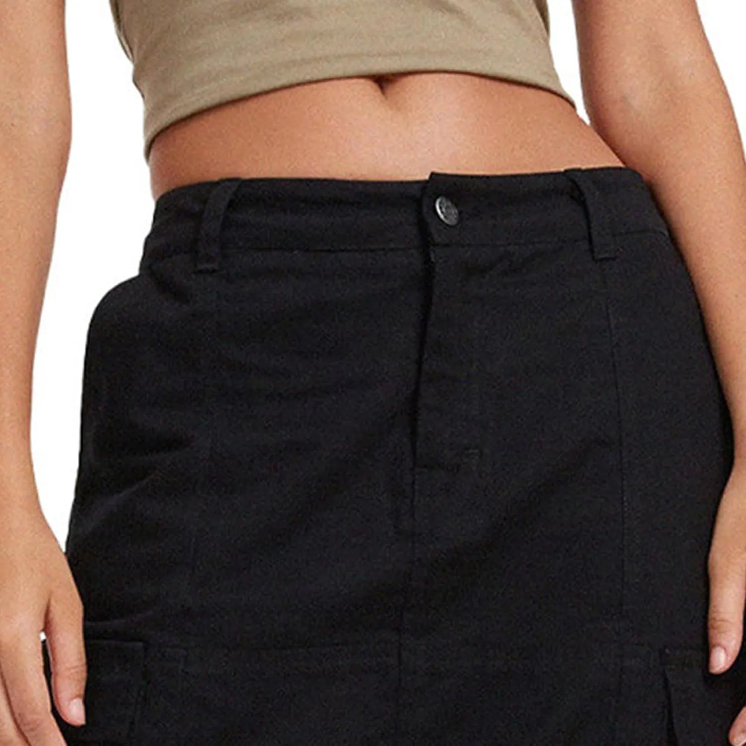 Women's Casual High Waisted Skirt Solid Button Up Denim Jean Skirt A Line Long Midi Denim Skirt with Pocket