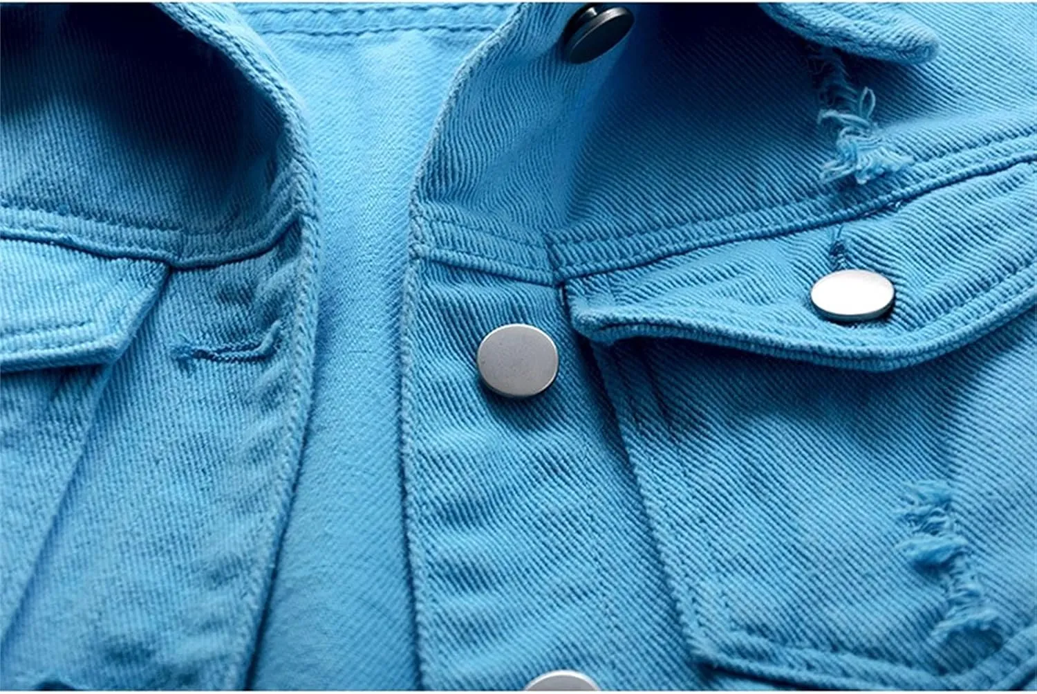 Womens Denim Vest Jacket Sleeveless Washed Ripped Crop Jacket Candy Color