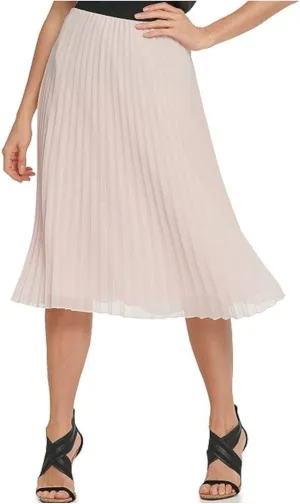 Women's Missy Pull on Pleated Everyday Midi Skirt