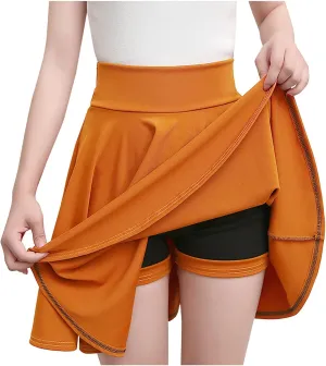 Women's Pleated Mini Skirts Built in Shorts Tummy Control high Waisted a-line Skirts Teen Girls Tennis Golf Skorts