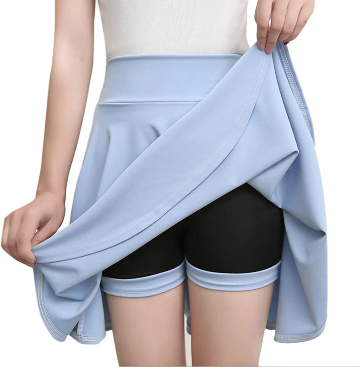 Women's Pleated Mini Skirts Built in Shorts Tummy Control high Waisted a-line Skirts Teen Girls Tennis Golf Skorts