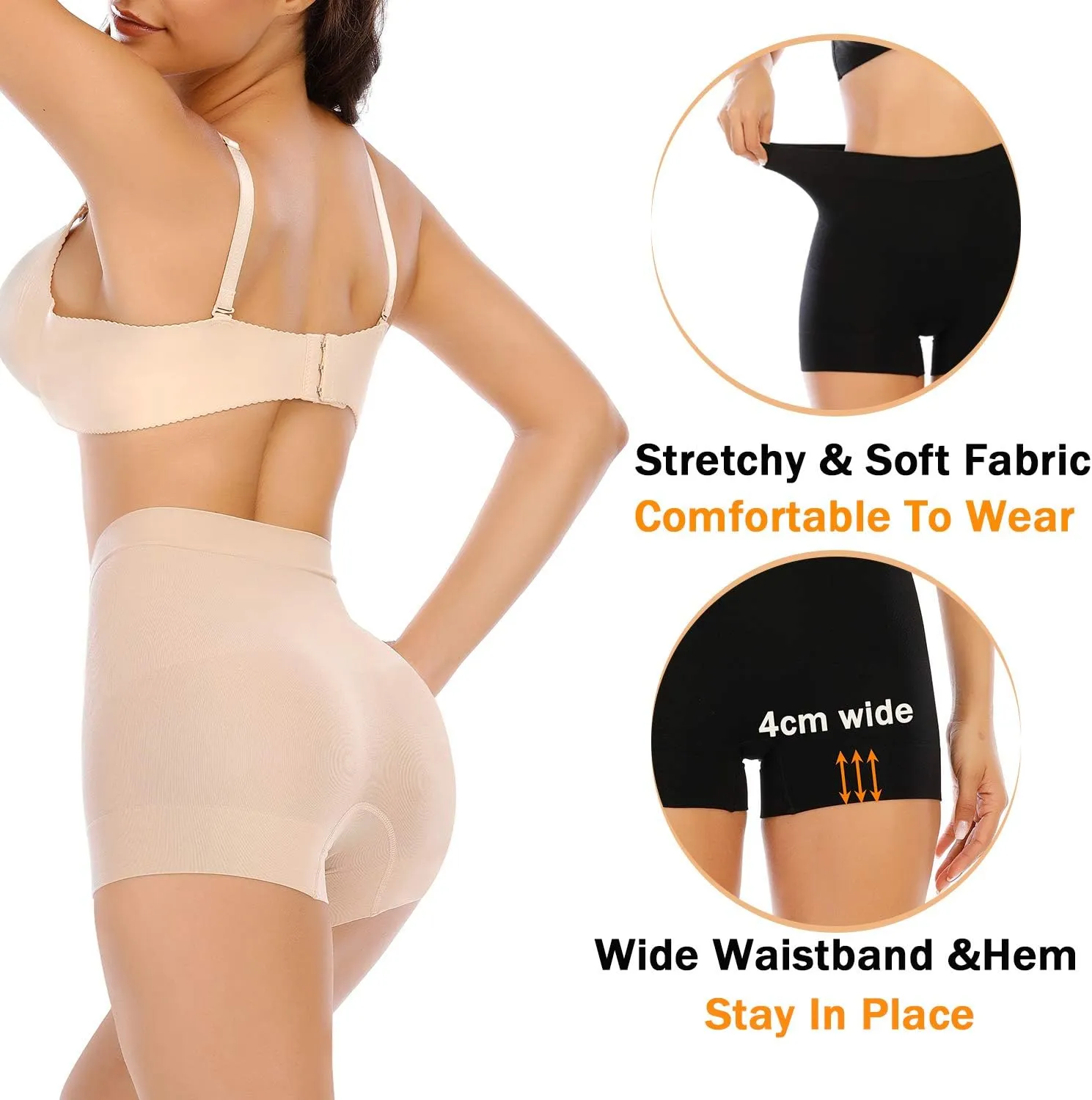 Womens Seamless Shaping Boyshorts Panties Tummy Control Underwear Slimming Shapewear Slip Shorts