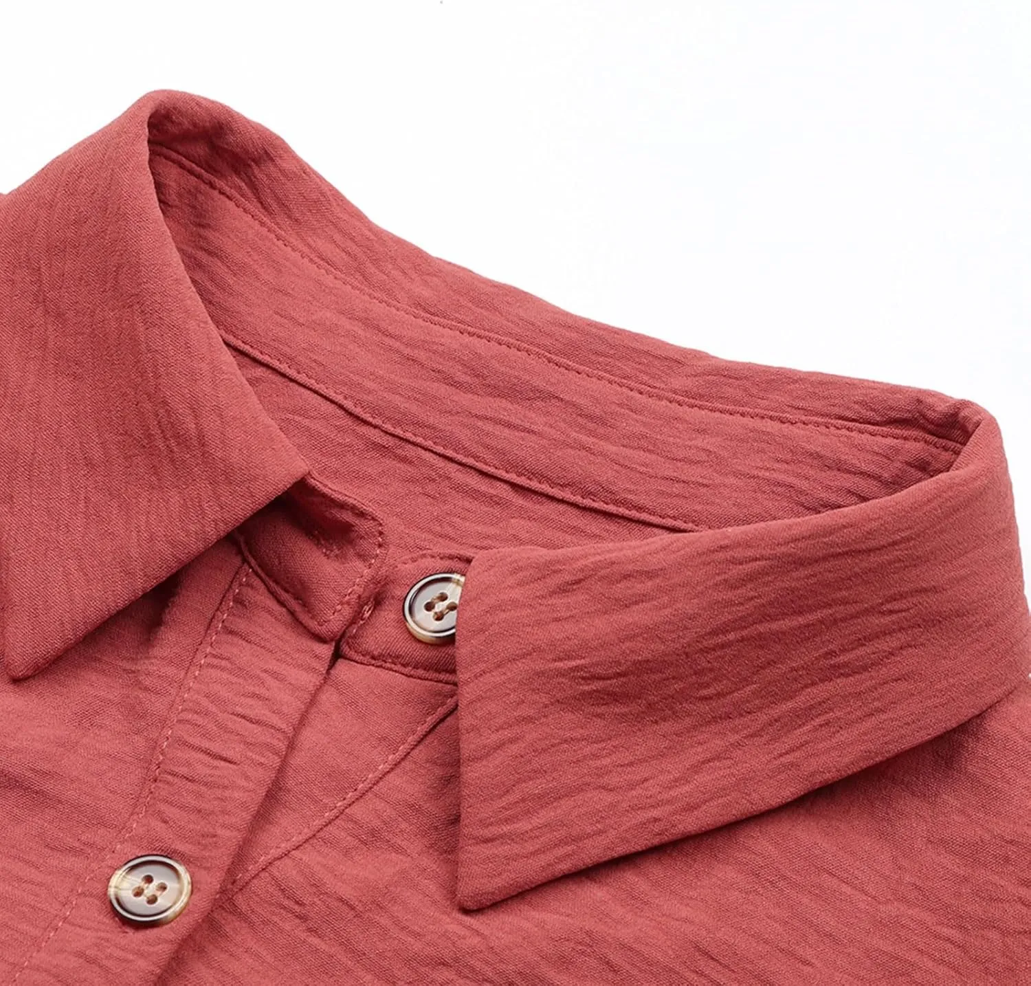 Womens Shirt Dresses Long Sleeve Collar Button Up Work Flowy A-Line Tie Waist Short Mini Dress with Pockets