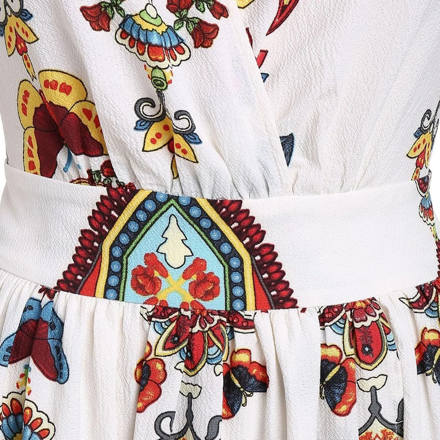 Women's Summer Bohemian Floral Print Split Beach Party Maxi Dress Wrap V Neck Short Sleeve Casual Long Dresses