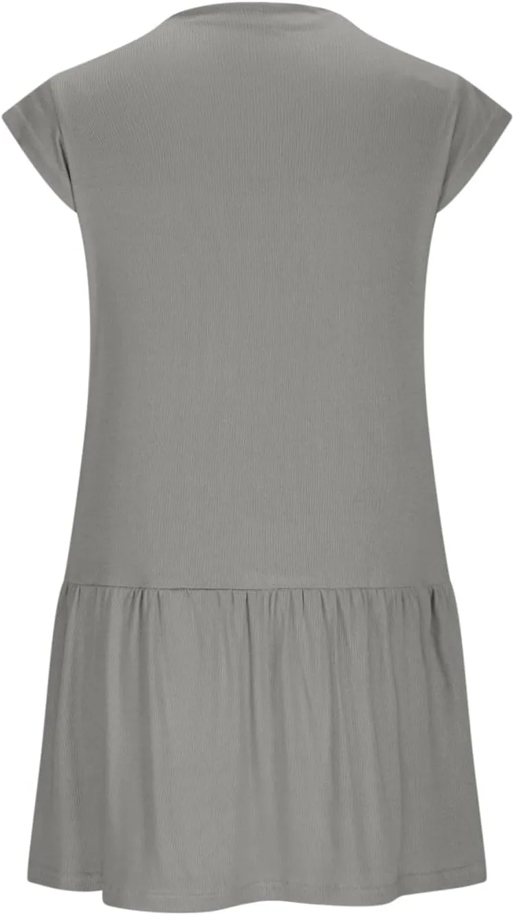 Womens Summer Casual Mock Neck Sundresses Cotton Pleated Knee Length Sleeveless Tank Dress Fashion Wrap Mini Dresses