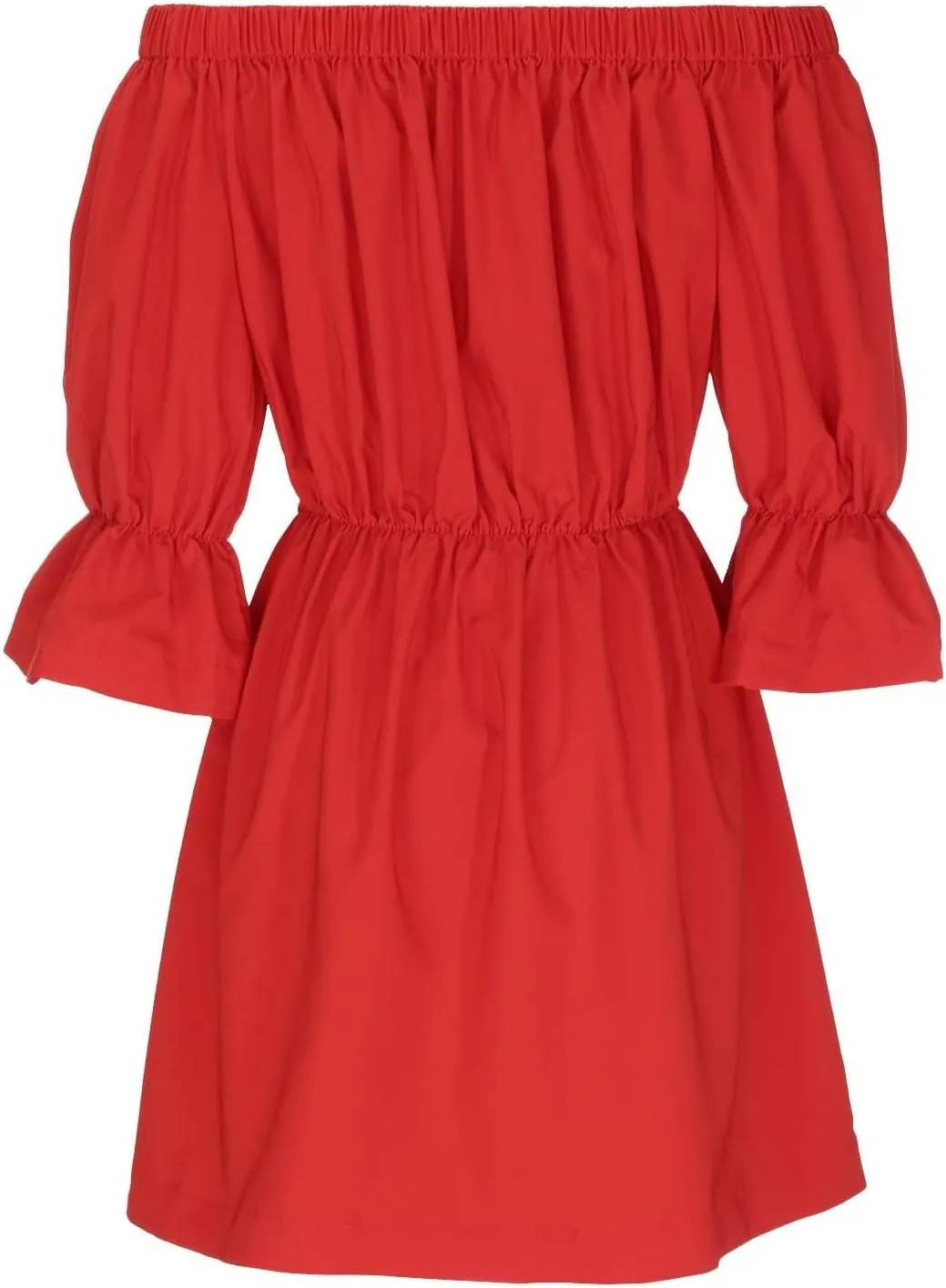 Womens Summer Dresses Sexy Off Shoulder Ruffle Dress Long Sleeve Elastic Waist A-Line Casual Swing Mini Dresses
