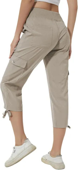 YuKaiChen Women's Capris Hiking Summer Pants Outdoor Athletic Casual with Pockets