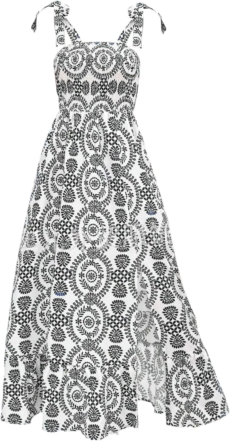 Zcargel Women's Summer Sling Maxi Dress, 2024 Printed Sundress, Sleeveless Street Trendy Long for Modern Woman