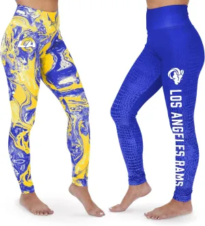 Zubaz NFL Team Color Swirl and Skin Fade Women's Legging, 2 Pack