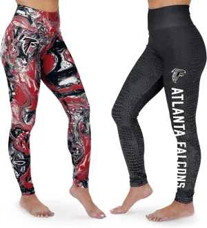 Zubaz NFL Team Color Swirl and Skin Fade Women's Legging, 2 Pack