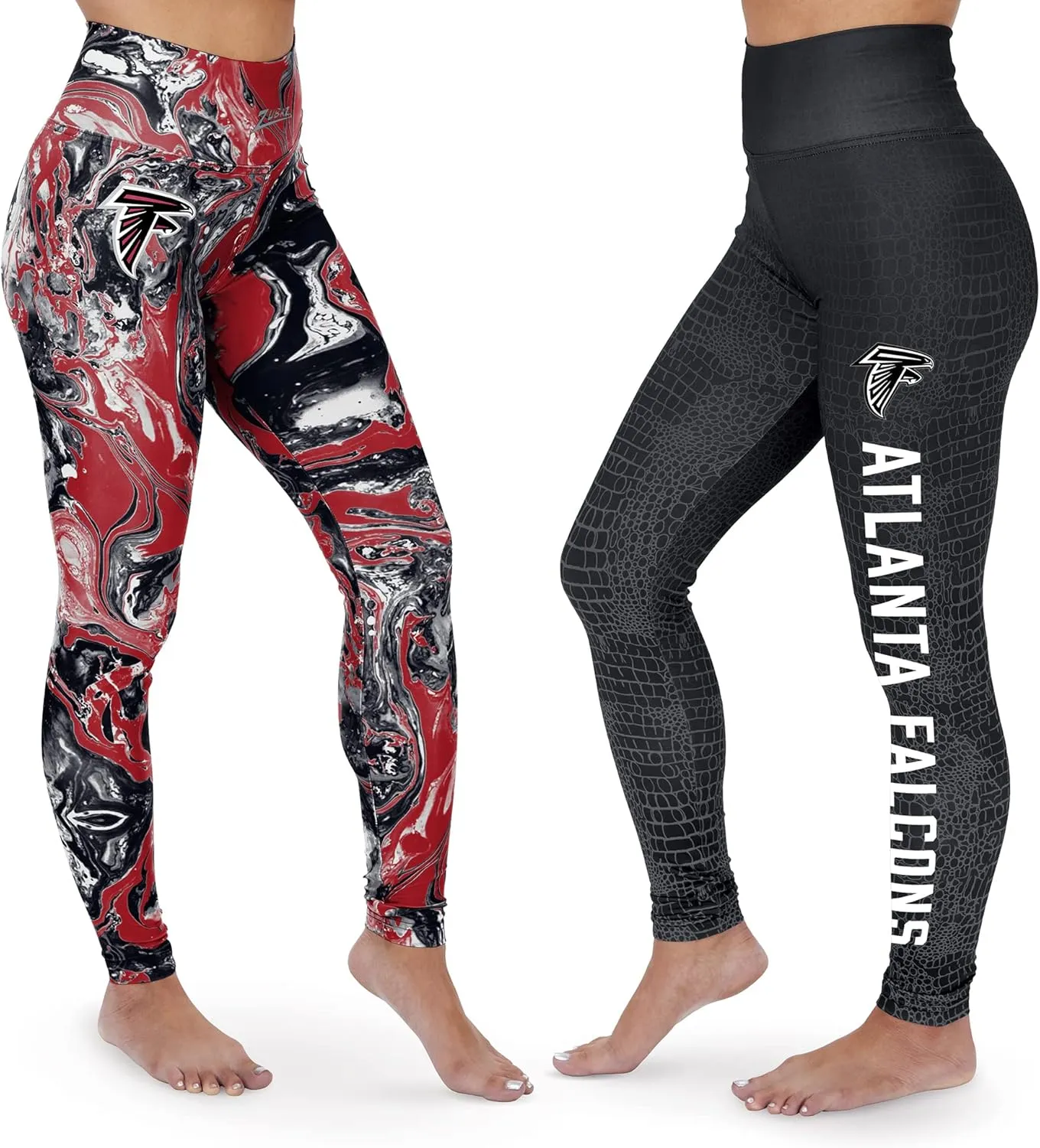 Zubaz NFL Team Color Swirl and Skin Fade Women's Legging, 2 Pack